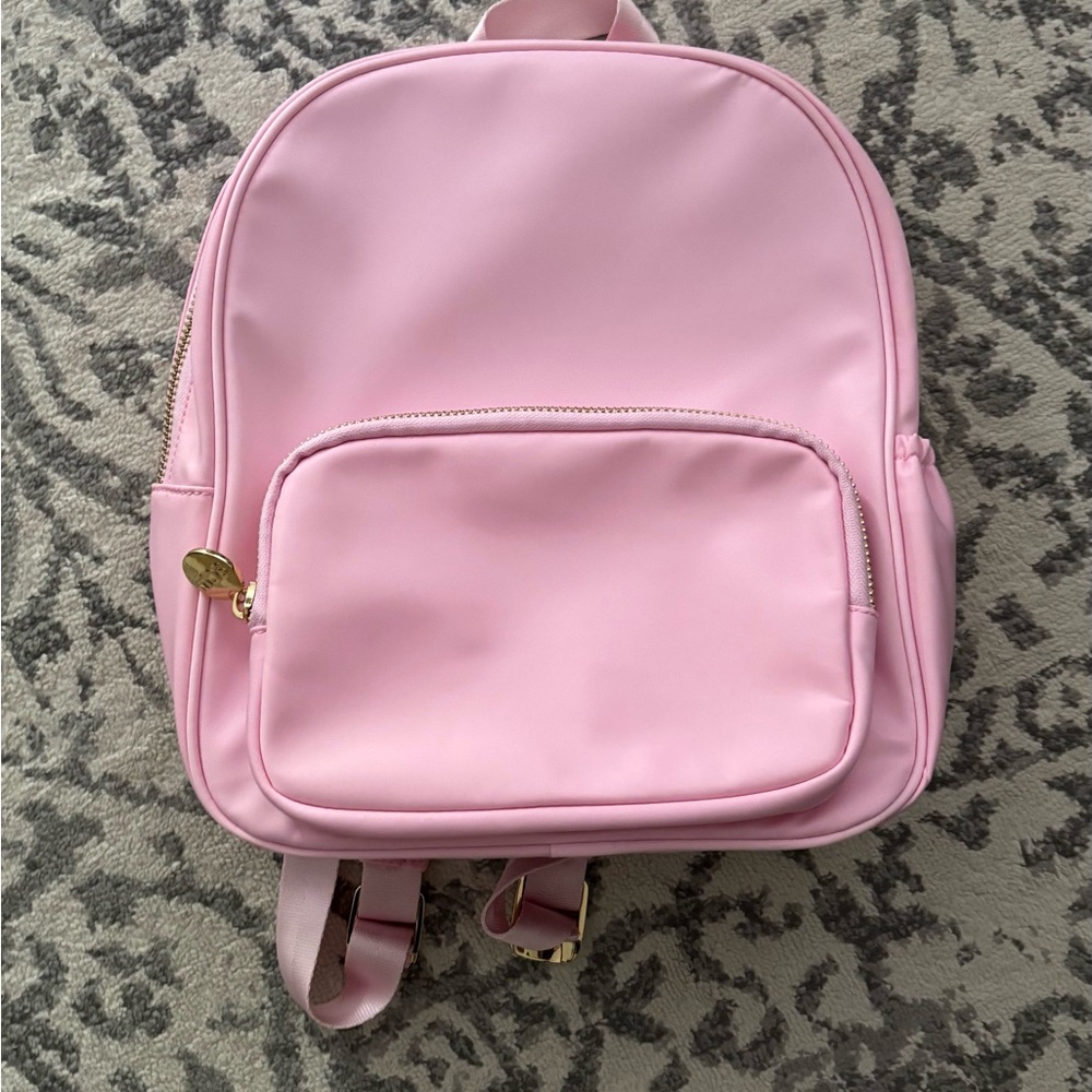 Stoney Clover Lane Light Pink Mini Backpack with Gold Zippers